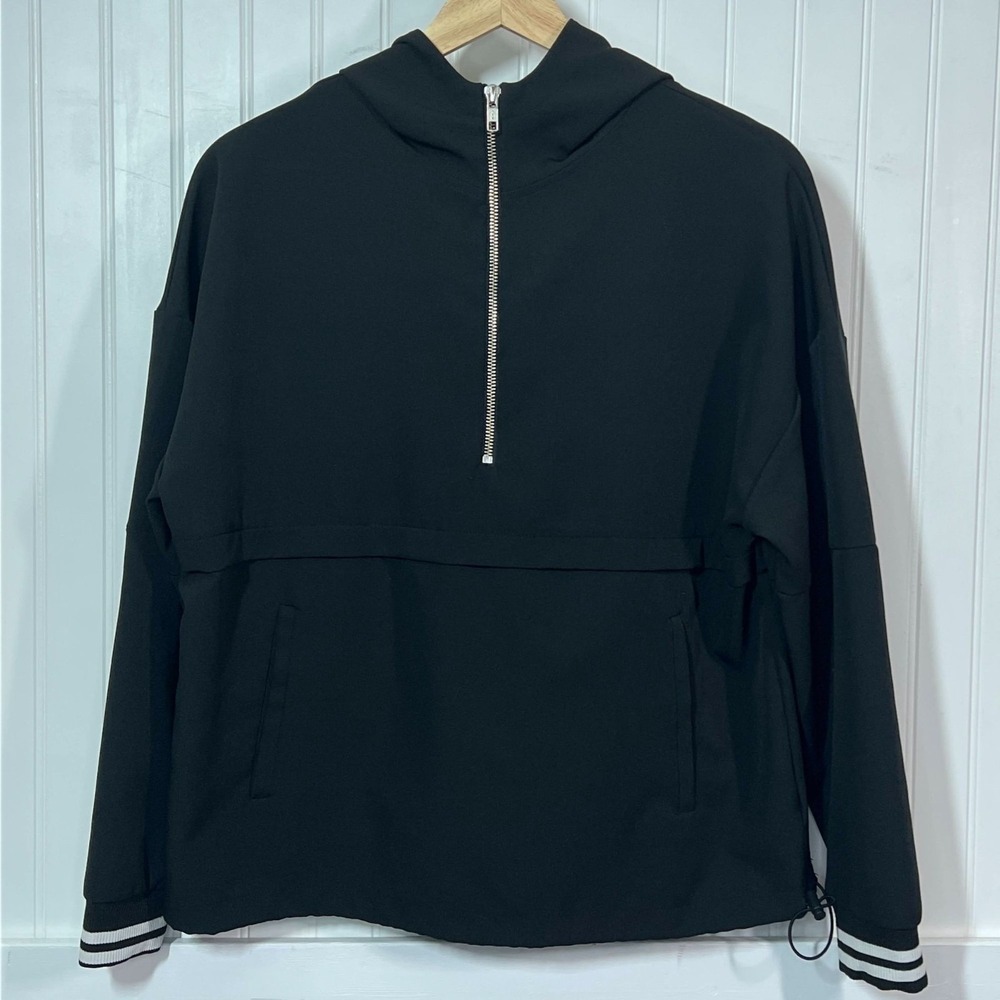 Avia Hoodie Black Half Zip Pullover Sweatshirt Athletic Activewear Small Workout